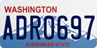 WA license plate ADR0697
