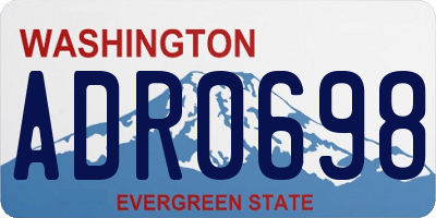 WA license plate ADR0698