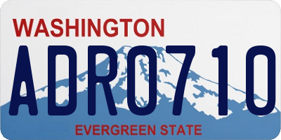 WA license plate ADR0710