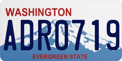 WA license plate ADR0719