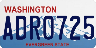 WA license plate ADR0725