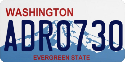 WA license plate ADR0730