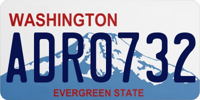 WA license plate ADR0732