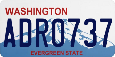 WA license plate ADR0737