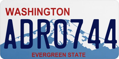WA license plate ADR0744