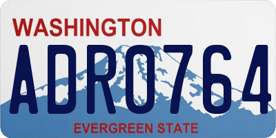 WA license plate ADR0764