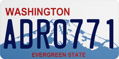 WA license plate ADR0771
