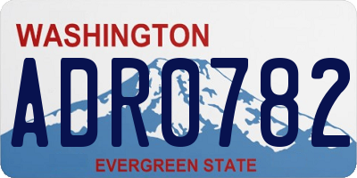 WA license plate ADR0782