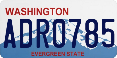 WA license plate ADR0785