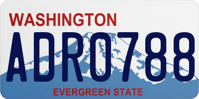 WA license plate ADR0788
