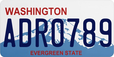 WA license plate ADR0789