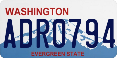 WA license plate ADR0794
