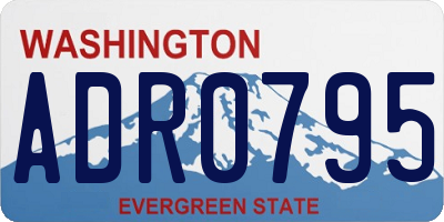 WA license plate ADR0795