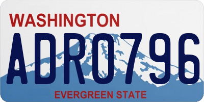 WA license plate ADR0796