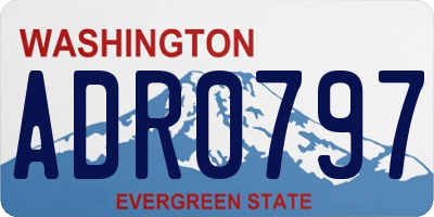 WA license plate ADR0797