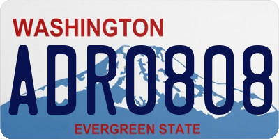 WA license plate ADR0808