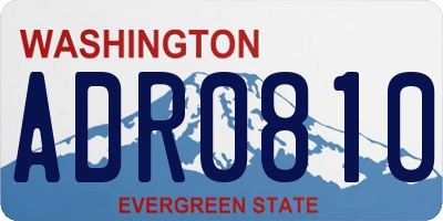 WA license plate ADR0810