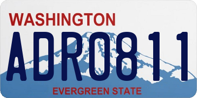 WA license plate ADR0811
