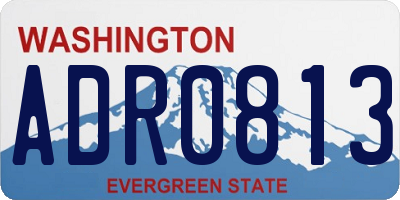 WA license plate ADR0813