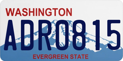 WA license plate ADR0815