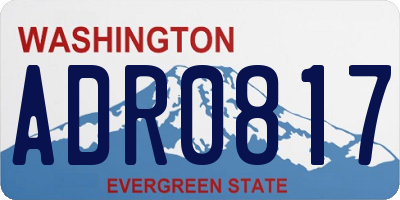 WA license plate ADR0817