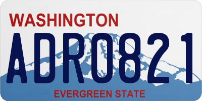 WA license plate ADR0821