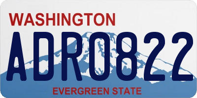WA license plate ADR0822