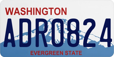 WA license plate ADR0824