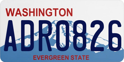 WA license plate ADR0826