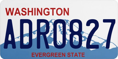 WA license plate ADR0827