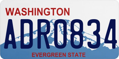 WA license plate ADR0834