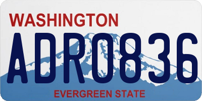 WA license plate ADR0836