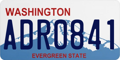 WA license plate ADR0841