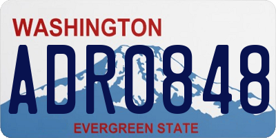 WA license plate ADR0848