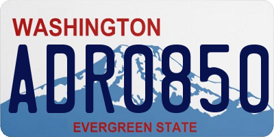 WA license plate ADR0850