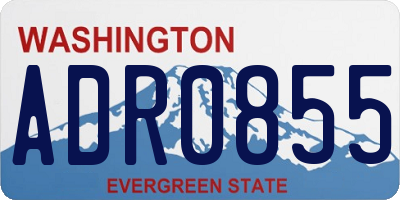 WA license plate ADR0855