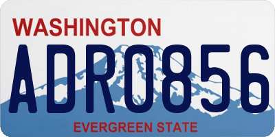 WA license plate ADR0856