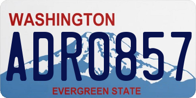 WA license plate ADR0857