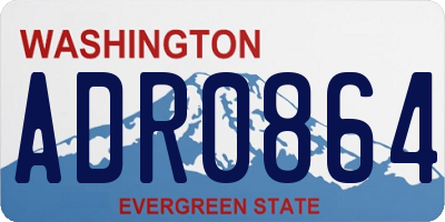 WA license plate ADR0864