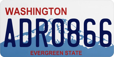WA license plate ADR0866
