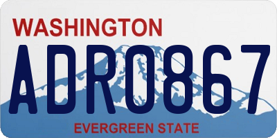 WA license plate ADR0867