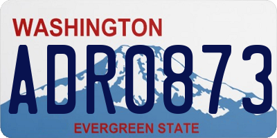 WA license plate ADR0873