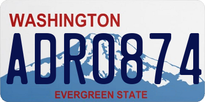 WA license plate ADR0874