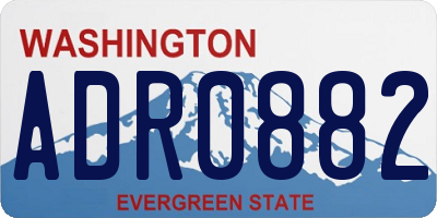 WA license plate ADR0882