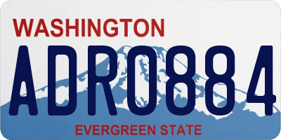 WA license plate ADR0884