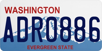 WA license plate ADR0886