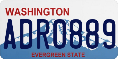 WA license plate ADR0889