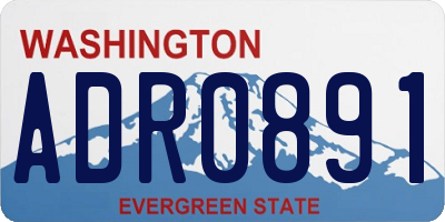 WA license plate ADR0891