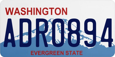 WA license plate ADR0894
