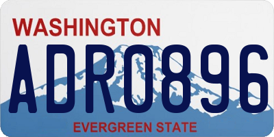 WA license plate ADR0896